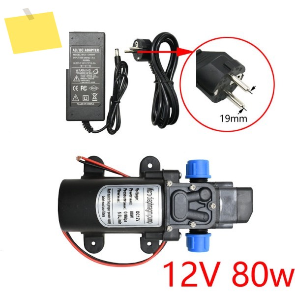 DC 12V 고압 마이크로 워터 펌프 60w 자동차 세차용 자흡식 부스터 물총, 정원 관개용 제품 이미지