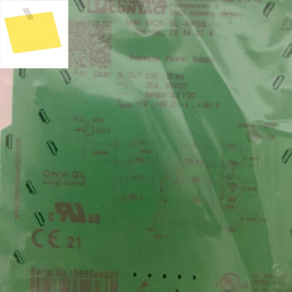 Phoenix 4mA~20mA MINI MCR-SL-RPSS-I-I용 리피터 전원 공급 장치 2864079 제품 이미지