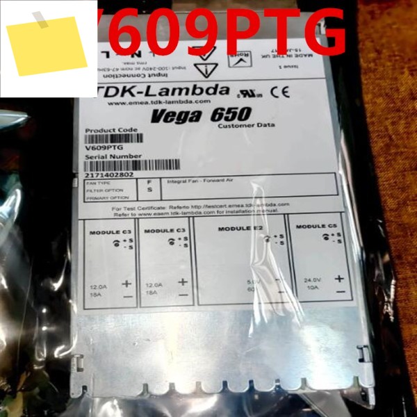 1PCS TDK-LAMBDA Vega 650 V609PTG K60093 용 기존 90% 새 전원 공급 장치 제품 이미지