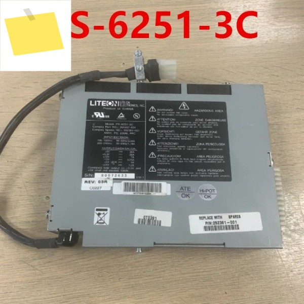 1PCS 거의 새 전원 공급 장치 DL360G2 200W PS-6251-3C 261437-001 ML370 325W 480082-001 제품 이미지