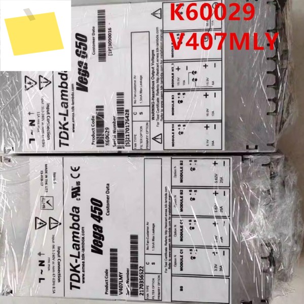 1PCS TDK-LAMBDA VEGA 450 V407MLY K60010 V4046BF 용 기존 90% 새 전원 공급 장치 제품 이미지