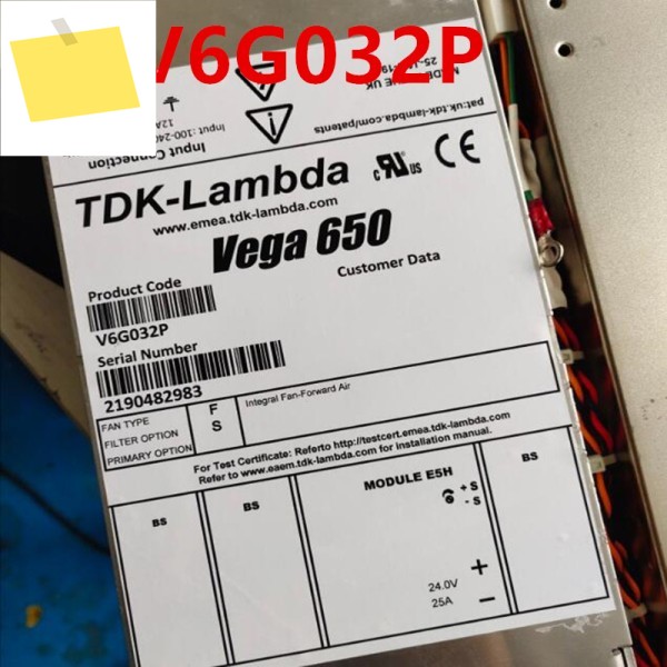 1PCS TDK-LAMBDA Vega 650 V6G032P R50005B용 90% 새 원본 전원 공급 장치 제품 이미지
