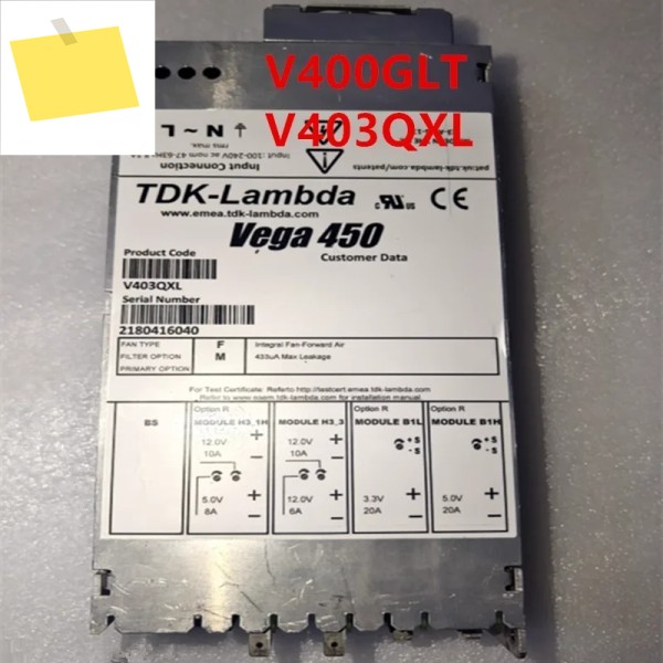 TDK-LAMBDA VEGA 450 V400GLT V403QXL용 새 전원 공급 장치 제품 이미지