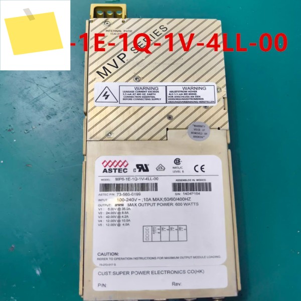 ASTECArtesyn 600W MP6-1E-1Q-1V-4LL-00 73-560-0199 용 1PCS 90% 새 전원 공급 장치는 새것처럼 작동합니다. 제품 이미지