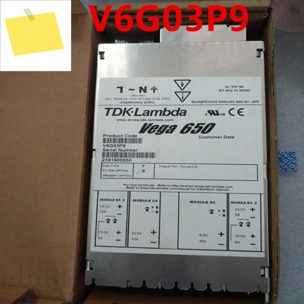 TDK-LAMBDA Vega 650 V6G03P9용 기존 분해 전원 공급 장치 제품 이미지