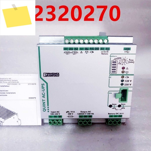 1PCS Phoenix Contact 무정전 전원 공급 장치 2320270 QUINT-UPS1AC1AC500VA 용 새 원본 제품 이미지
