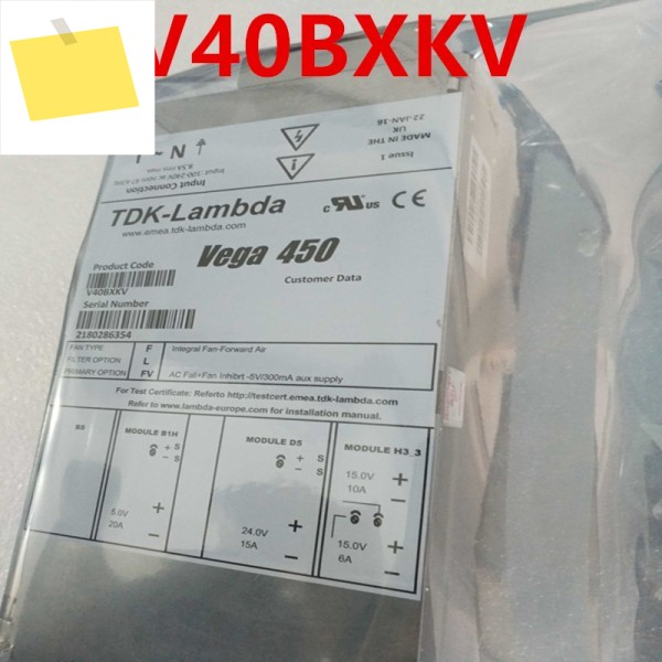 TDK-LAMBDA Vega 450 V40BXKV K40133A 원래 분해 전원 공급 장치 제품 이미지
