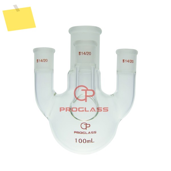 스트레이트 4 넥 둥근 바닥 플라스크, 중앙 조인트 2440, 측면 100mL 제품 이미지