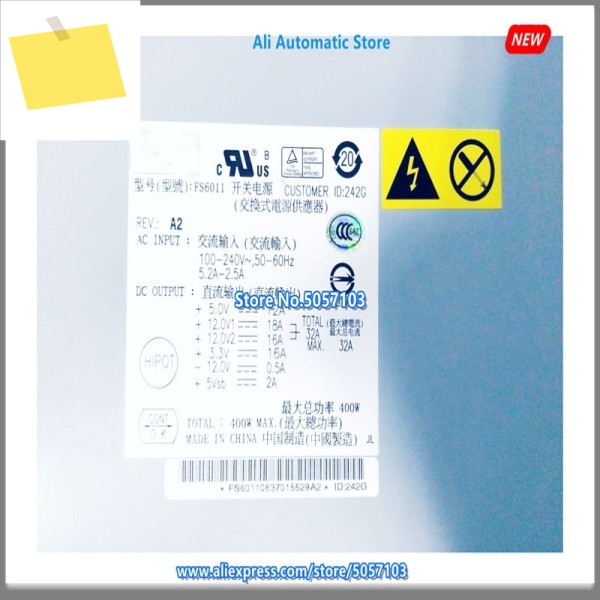 신품 FS6011 스위칭 전원 공급 장치 정격 400W 1U 제품 이미지