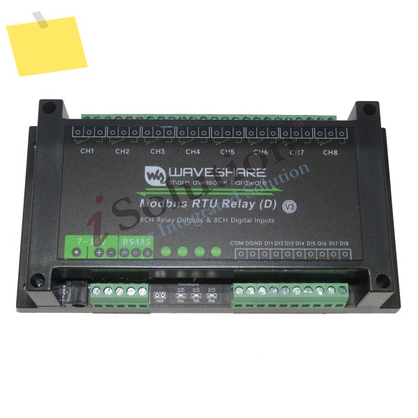 디지털 입력 및 RS485, Modbus RTU 프로토콜, 7~36V 전원 공급 장치를 갖춘 산업용 8채널 릴레이 모듈D 제품 이미지