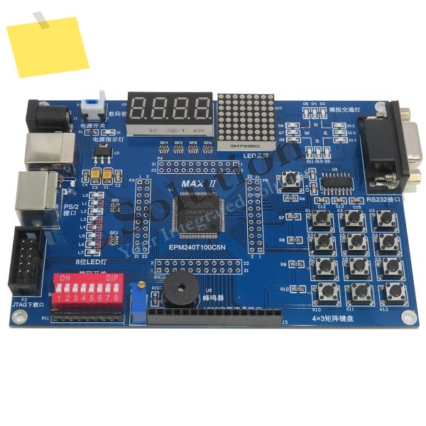 FPGA 개발 보드 교육 키트 Altera MAX II CPLD EPM240T100C5N PS2 RS232 신호등이 있는 데모 제품 이미지