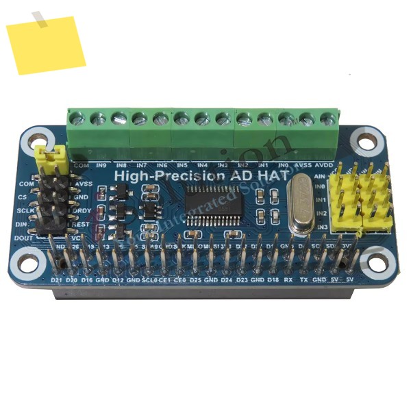 Raspberry Pi 및 Jetson Nano용 고정밀 AD HAT, ADS1263 10채널 32비트 모듈 제품 이미지