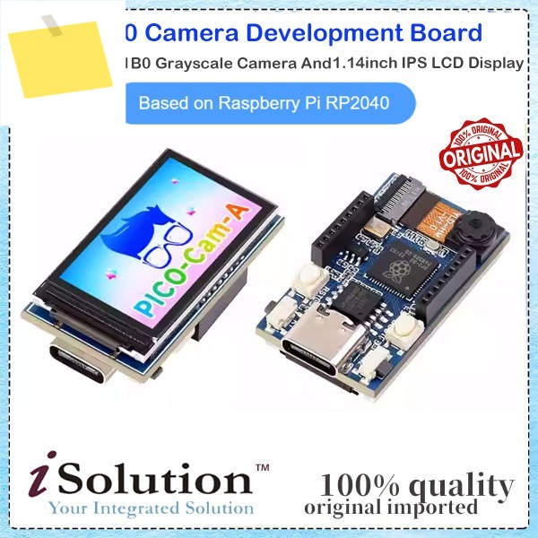 PICO-Cam-A RP2040 마이크로컨트롤러 카메라 개발 보드, HM01B0 그레이스케일 및 1.14인치 IPS LCD 디스플레이 제품 이미지