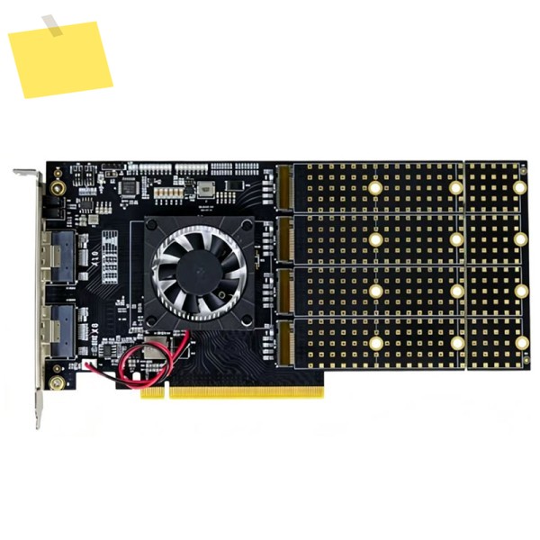 PLX8749 어댑터 M.2 IT 모드 ZFS TrueNAS 8포트 NVMe 솔리드 스테이트 드라이브 PCI-E X16 제품 이미지