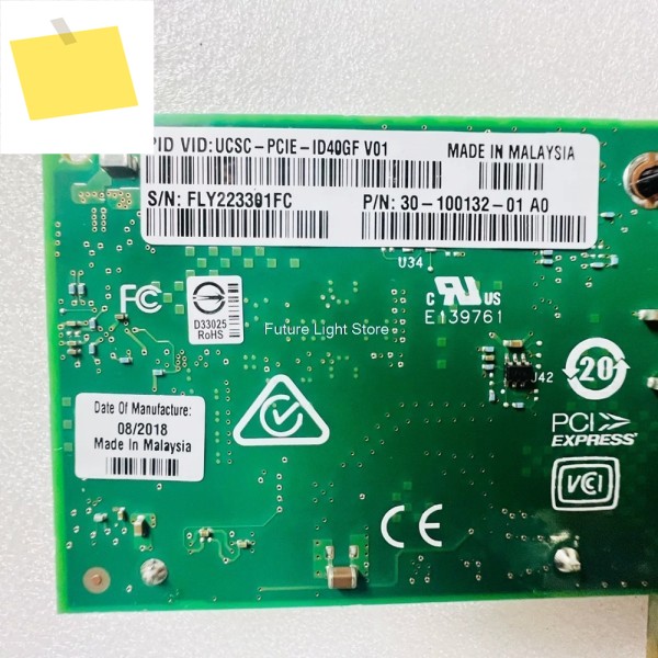 인텔 듀얼 포트 40G 광섬유 네트워크 카드 UCSC-PCIE-ID40GF XL710-QDA2용 제품 이미지