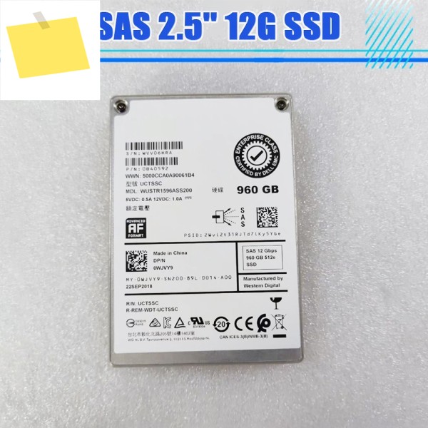 EMC용 DELL용 04YPVD 960G SAS 2.5인치 12G 서버 솔리드 스테이트 드라이브 제품 이미지