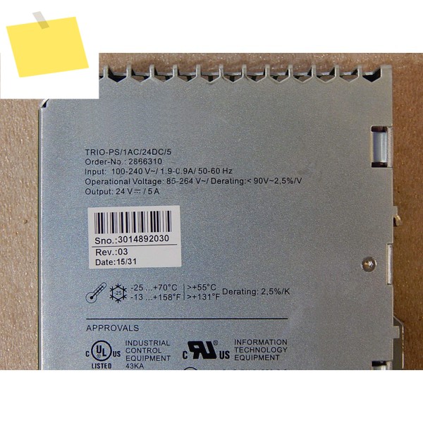TRIO-PS1AC24DC5-2866310 TRIO POWER 스위칭 전원 공급 장치 2866310 제품 이미지