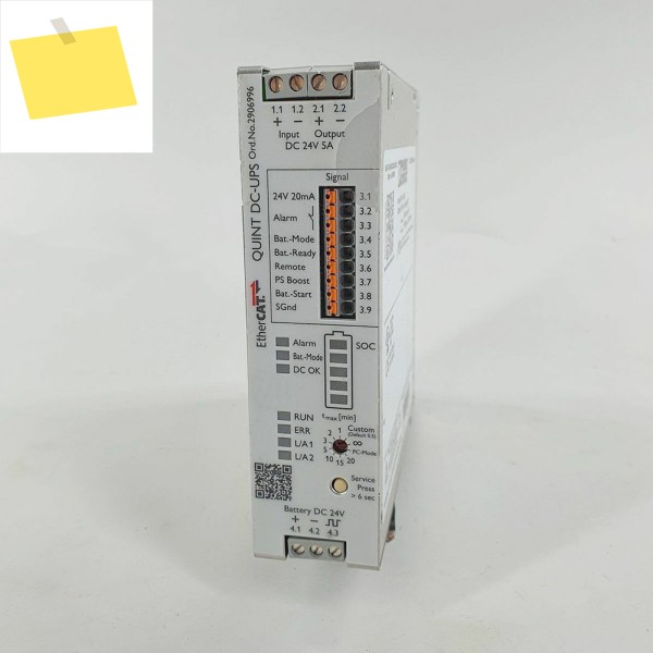 2906996 QUINT4-UPS24DC24DC5EC UPS 24VDC5A RJ45 무정전 전원 공급 장치 제품 이미지
