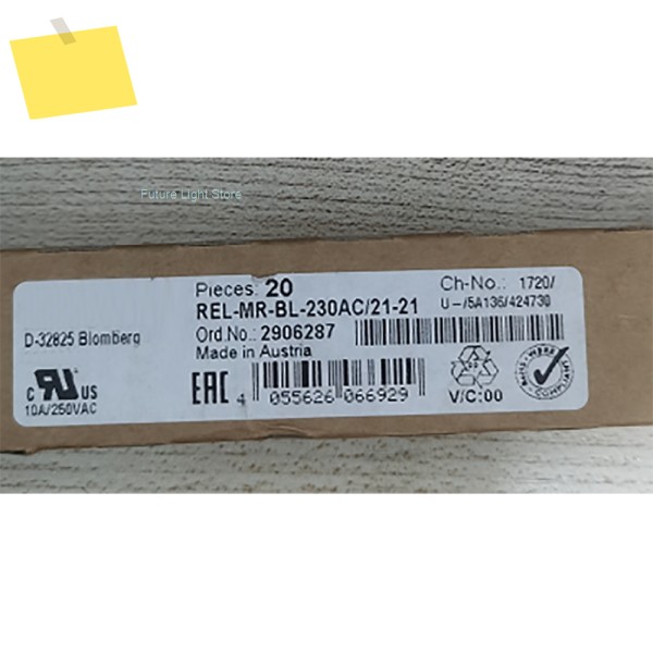 20개 새 제품 2906287 REL-MR-BL-230AC21-21 단일 릴레이 2-PDT AC 제품 이미지