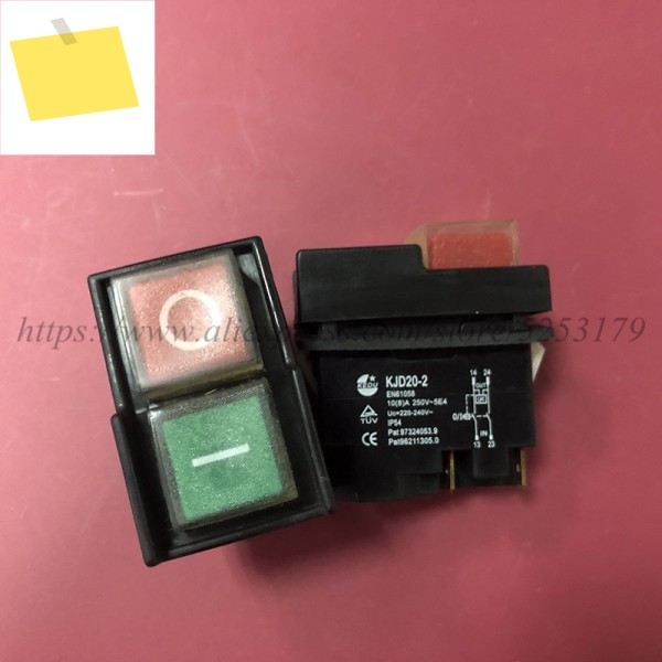 2PCS 250V 범용 KJD20-2 NVR 안전 스위치 비상 정지 차단 킬러 터치 6A 저항성 4A 유도 충전 제품 이미지