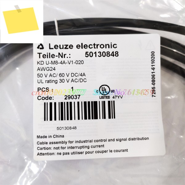 Leuze 새제품 케이블 KD U-M8-4A-V1-020 M8 4핀 제품 이미지
