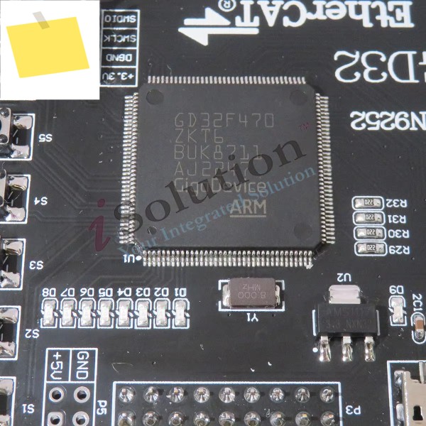 LAN9252 AX58100 Slave GD32F470 Development Board EtherCAT 16IO CIA402 제품 이미지