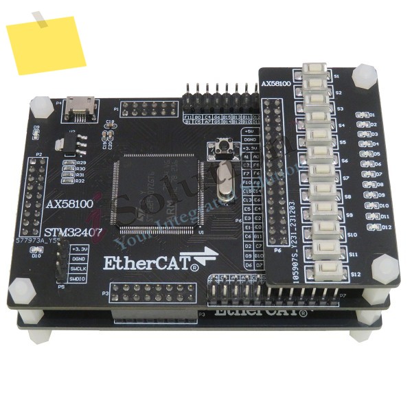 이더캣 슬레이브 개발 보드, AX58100, 32IO, CIA402 제품 이미지