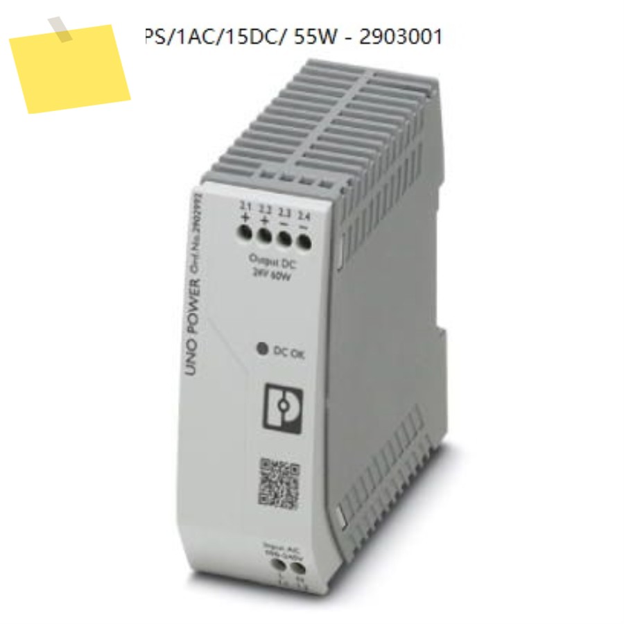Phoenix 단상 15V 전원 공급 장치 - UNO-PS1AC15DC55W 2903001 제품 이미지