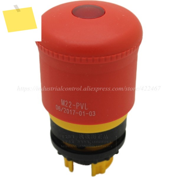 1PC 신품 M22-PVL 216878 램프 비상 정지 스위치 버튼 헤드가있는 직접 리프트 재설정 제품 이미지