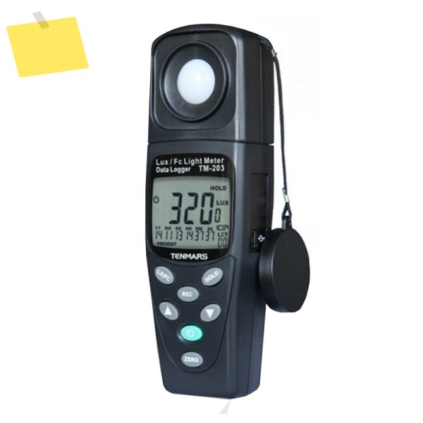 Tenmars TM-203 휴대용 자동 거리 측정 조명 계량기, 데이터로깅 포함 제품 이미지