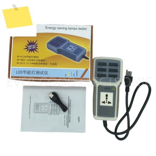EUAUUKUS 플러그 HP-8713 휴대용 전력계 LED 측정 소켓 전류-전압 계수 가능 제품 이미지