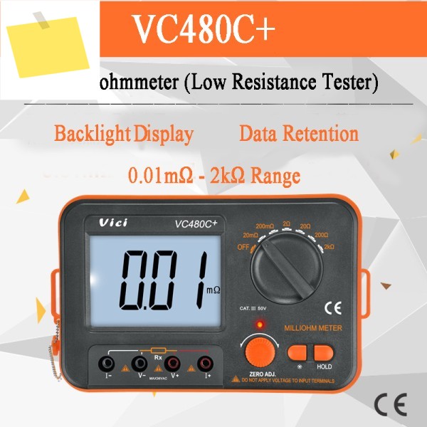 VC480C+ 3 12 디지털 밀리옴 미터 4선 테스트 정확도 백라이트 제품 이미지