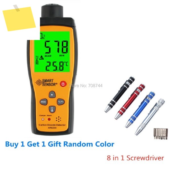 SMART SENSORAR8200 휴대용 이산화탄소 감지기 CO2 제품 이미지