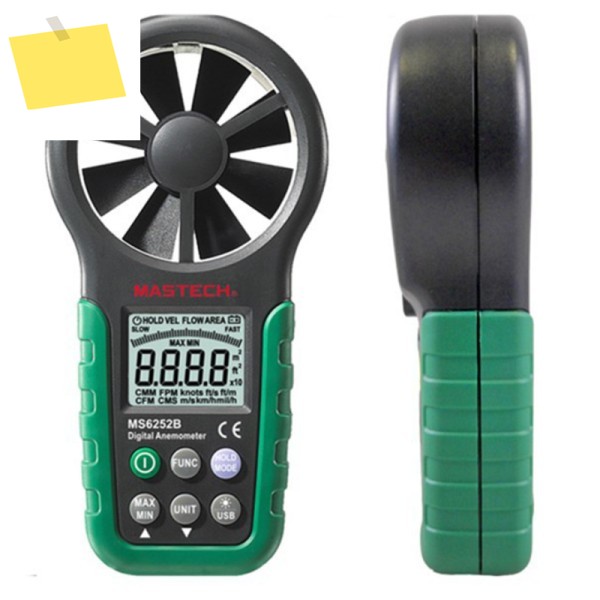 MASTECH MS6252A 디지털 풍속계 측정기 USB 인터페이스가 있는 공기량 주변 온도 습도 테스터 제품 이미지
