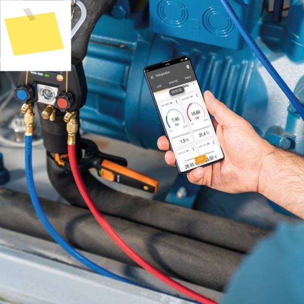 Testo 550i 앱 제어 디지털 매니폴드 블루투스 호환 및 2웨이 밸브 블록 0564 제품 이미지