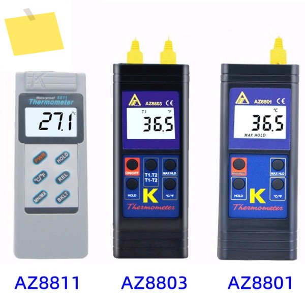 방수 K 타입 열전대 온도계, 측정 범위-200, AZ8801 제품 이미지