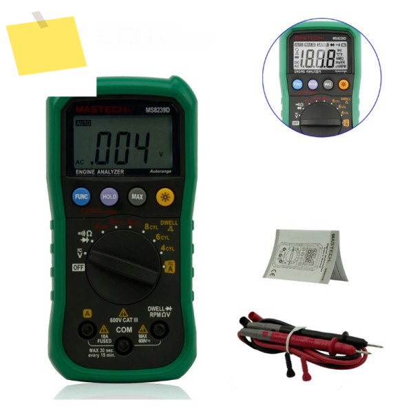 MASTECH MS8239D 디지털 멀티미터 자동차 엔진 분석 DMMS 정지 각도속도 4CYL~8CYL 연속성 테스터 제품 이미지