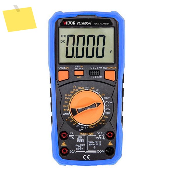 VC9805A + 전문 수동 범위 2000 카운트, 저항 커패시턴스 인덕턴스 온도 빅터 디지털 멀티미터 제품 이미지