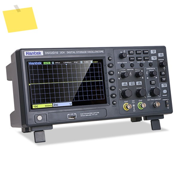 Hantek 디지털 오실로스코프, DSO2D10, 2 채널, 100Mhz 스토리지 1GSas 샘플 속도 제품 이미지