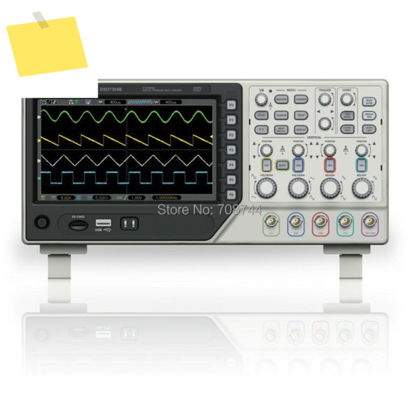 Hantek 디지털 스토리지 오실로스코프, 2Gsas 샘플 레이트, 4CH, 300MHz 대역폭, 64K 메모리 DSO7304B 제품 이미지