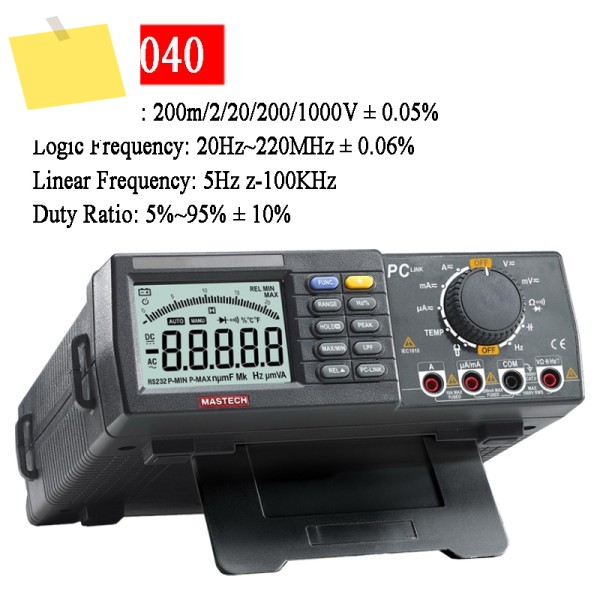 MASTECH MS8040 벤치 멀티미터 22000 카운트 ACDC 전압 전류 자동 범위 조정 True RMS 저역 통과 필터링 RS-232 인터페이스 제품 이미지