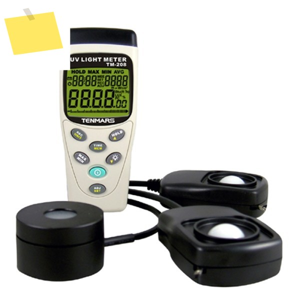 TENMARS TM-208 태양광 UVA 조도계 3 in 1 디지털 데이터 로깅 백라이트 LCD 제품 이미지