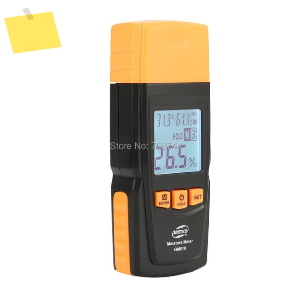 BENETECH GM610 목재 수분 측정기 2핀 습도 시험기 댐프 감지기 범위 0 ~ 70% 디지털 LCD 디스플레이 제품 이미지