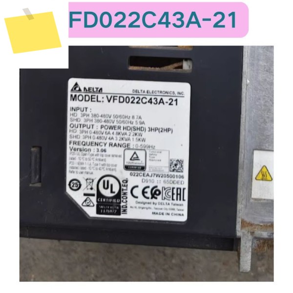 중고 VFD022C43A-21 인버터 기능 테스트 OK 제품 이미지
