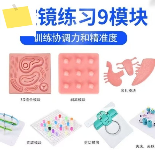 복강경 수술 훈련 9모듈 세트, 절단 및 해부 연습병원 교육 모델 제품 이미지