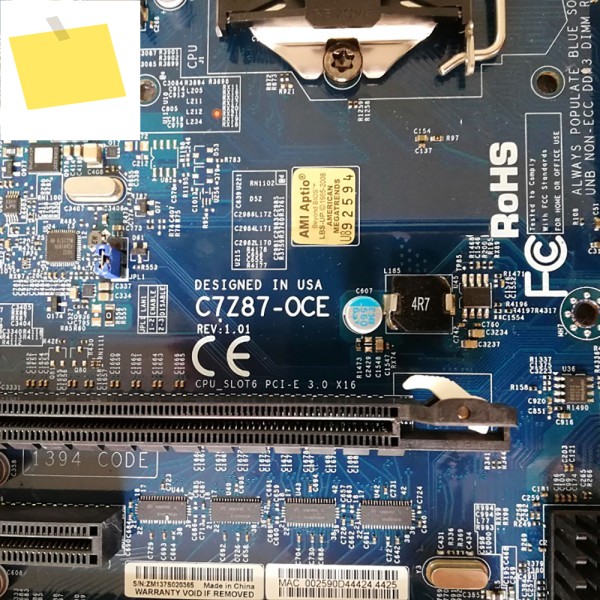 Supermicro 단일 경로 데스크탑 PC 마더보드용 C7Z87-OCE 4세대 코어 i3 i5 i7 시리즈 LGA1150 제품 이미지