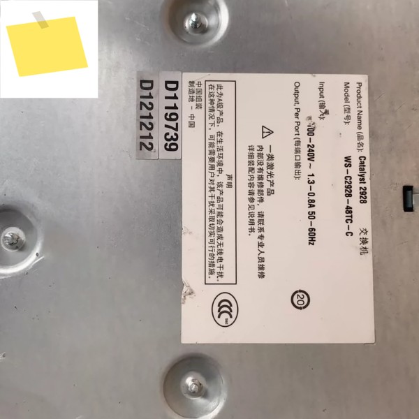Cisco 48포트 관리용 100M+2기가비트 스위치 WS-C2928-48TC-C 제품 이미지