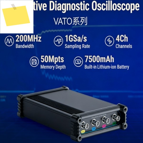 1pc Micsig VATO2004 자동차 오실로스코프 200MHz 1GSas 50Mpts 4 채널 진단용 휴대용 태블릿 제품 이미지