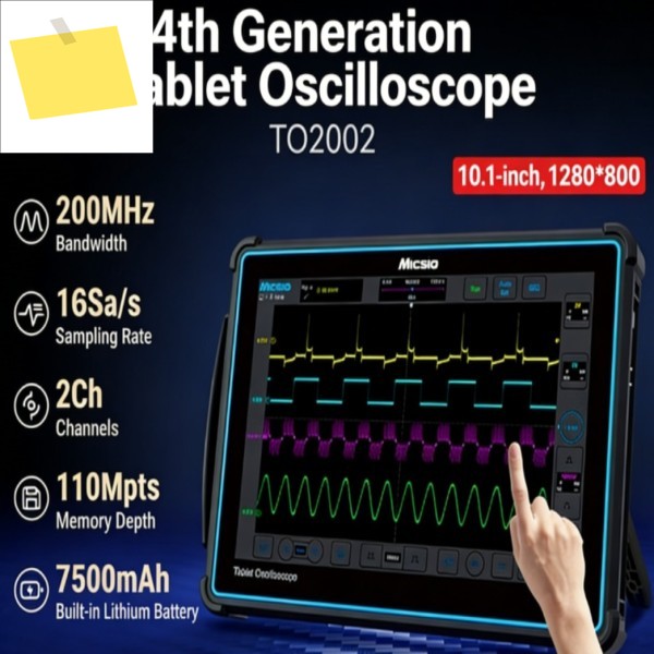 1개 Micsig TO2002 디지털 오실로스코프200MHz 대역폭 및 배터리 충전 기능 포함SY 제품 이미지