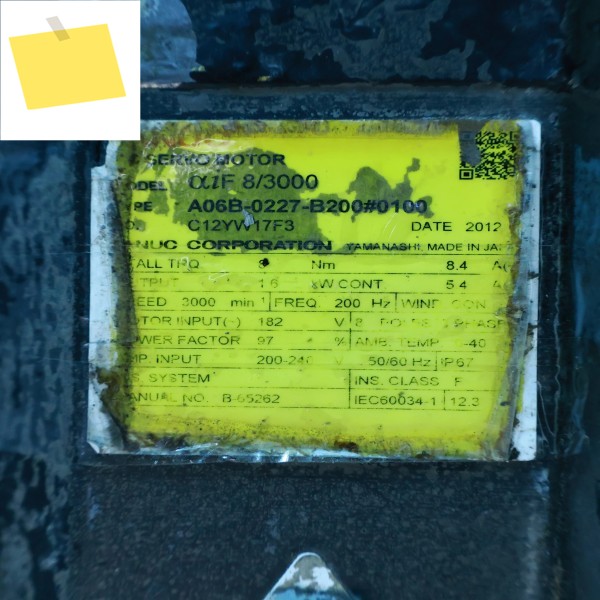 A06B-0227-B200 # 0100 FANUC 중고 서보 모터 제품 이미지